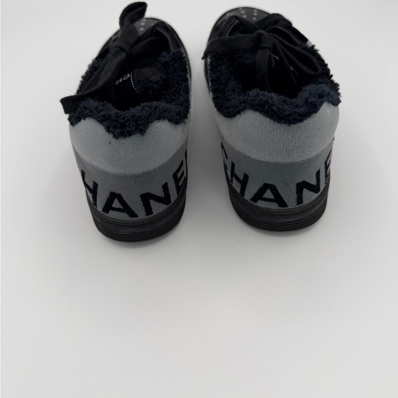 Chanel Shearling Sneakers -Black and Gray - brand new in box size 38 - Picture 3 of 6